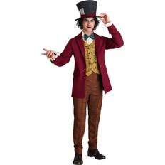 Costumes Fun Costumes Plus Men's Mad Hatter Costume Plus Storybook Costumes Red&#47;Yellow&#47;Green 4X