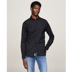 Black Shirts Tommy Hilfiger Men's Poplin Long Sleeve Button-Down Shirt Black