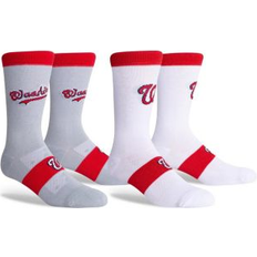 Children's Clothing PKWY Youth Boys and Girls Washington Nationals 2-Pack Uniform Home & Away Crew Socks White, Red White/Red