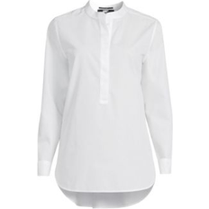 Lands' End Tops Lands' End Women's No Iron Collar Popover Shirt White Medium