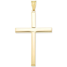 Italian Gold Cross Pendant in 14k Yellow 1 1/2