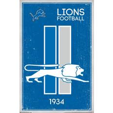 Posters Trends International NFL Detroit Lions Retro Logo Poster