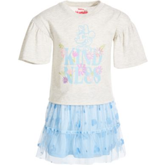 Girls Other Sets Disney Toddler & Little Girls 2-Pc. Minnie Mouse Kindness Printed Flutter-Sleeve T-Shirt & Tulle Skirt Set Light Beig