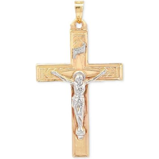 Macy's Gold Charms & Pendants Macy's 14k Gold Two-Tone Crucifix Pendant No Color