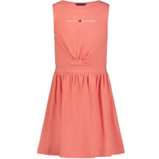 Tommy Hilfiger Dresses Children's Clothing Tommy Hilfiger Little Girls Embroidered-Logo Sleeveless Dress Peach Dusk