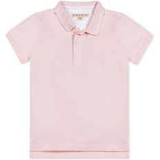 Organic Tops Hope & Henry Hope & Henry Baby Boys Organic Short Sleeve Knit Pique Polo Shirt Pale pink 18-24 months