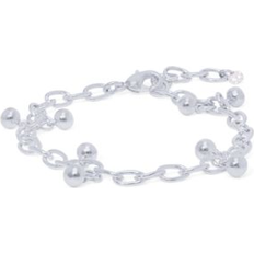 Macy's Silver Plated Bracelets Macy's Silver Plated Bead Open Link Bracelet Silver