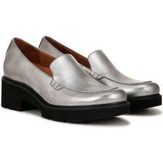 Synthetic Loafers Naturalizer Cabaret Loafer Women's Silver Metallic Loafers Block Lug