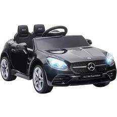 Aosom 12v Electric Cars For Kids W/ Parental Remote, Two Motors, Music Lights Black