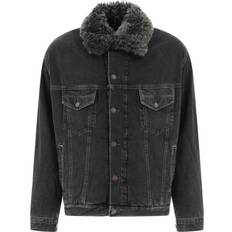 Acne Studios Oberbekleidung Acne Studios Herren Denim Jacket With Faux-Fur - Schwarz