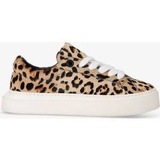 Cole Buxton Mens Mult/other Wilson Leopard-print Leather Low-top Trainers Eur Men MULT/OTHER