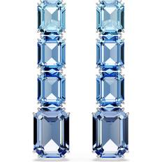 Swarovski Blå Øreringe Swarovski Ladies Millenia Octagon Cut Drop Earrings Silver Tone (OS)