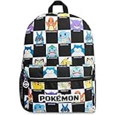 Pokémon Pokemon barnryggsäck med vattenflaska ficka för skola, sport, resor anime-gåvor, svart/vit, One Size, Ryggsäckar för dagsutflykt