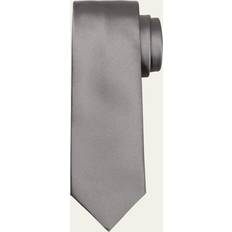 Cravatte Ferragamo Men's Solid Silk Tie GREY