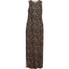 Braun - Langes Kleid Kleider Object Collectors Item Leoprint Maxikleid