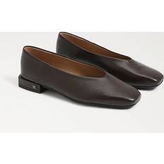 Sam Edelman Kasey Square Toe Ballet Flat Cafe Noir Brown Leather