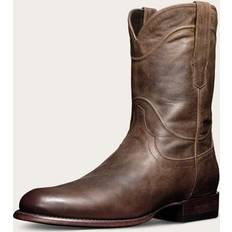 Tecovas Men's The Earl Roper Boots, Round Toe, 10" Shaft, Cafe, Goat, 1.125" Heel