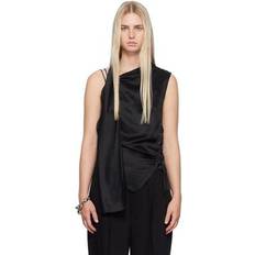 Acne Studios Blouses Acne Studios Black Fringe Wrap Blouse 900 BLACK FR