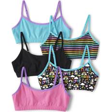 Black - Girls Bralettes The Children's Place Bralette Adjustable Strap 5-Pack,Medium 7/8