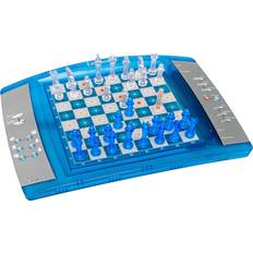 Lexibook ChessLight Electronic Chess Game with Touch-Sensitive Keyboard and Light and Sound Effects, 32 Pieces, 64 Levels of Difficulty, Battery or Plug, Blue/Grey, LCG3000