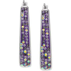 Macy's Purple Earrings Macy's Women's Color Crystal Hoop Earrings Lavender