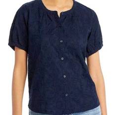 Splendid Fallon Blouse In Navy Blue