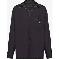 Men - Silk Shirts Prada Silk Triangle Shirt black