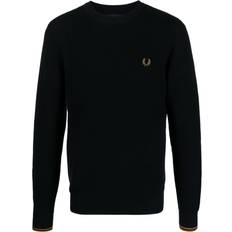 Fred Perry Men Clothing Fred Perry Logo Cotton Crewneck Jumper