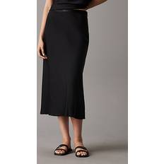 Calvin Klein Svarta Kjolar Calvin Klein Slim Crepe Midi Skirt Black