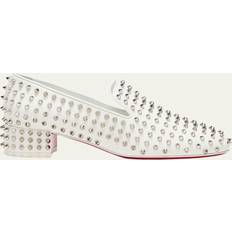 White Loafers Christian Louboutin Spikeasy 30 Leather Loafer
