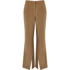 Stine Goya Leah Coffee Brown Flare Trousers - Brown