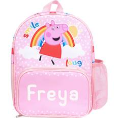 Peppa Pig personalised kids backpack for girls nursery bag mesh pocket 2 comp