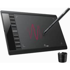 Ugee M708 Drawing Tablet, 10 x 6 Inch Large Graphics Tablet with 8 Hot Keys and Battery-Free Pen Stylus, 8192 Levels Pressure Drawing Pad for Windows Mac