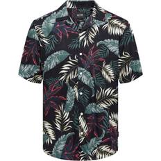 Herre - Viskose Skjorter Only & Sons Short Sleeved Shirt With Pattern