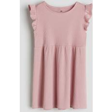 Dresses H&M Girls Pink Ribbed jersey dress 1½-2Y