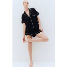 H&M Ladies Black Pyjama shirt and shorts