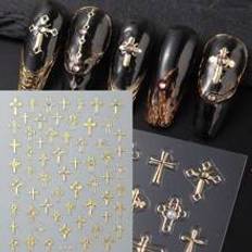 Shein Pearl Cross Ornament Nail Stickers Nail Decals