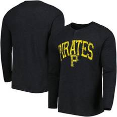 Concepts Sport Men's Black Pittsburgh Pirates Inertia Raglan Long Sleeve Henley T-shirt Black