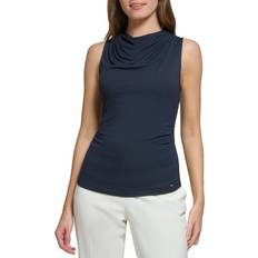 Tommy Hilfiger Blouses Tommy Hilfiger Women's Drapey Suiting Blouse, Midnight