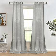 Curtains & Accessories Melodieux Melodieux Grey Semi Sheer