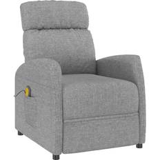 Massage & Relaxation Products vidaXL Massage Recliner Light Gray Fabric Grey High Back