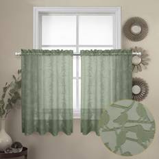 OVZME OVZME Textured Sage Kitchen Sheer