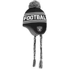 Silver Beanies Children's Clothing Outerstuff Preschool Boys and Girls Black and Silver Las Vegas Raiders Jacquard Tassel Knit Hat with Pom Black, Silver Black/Silver One Fits All