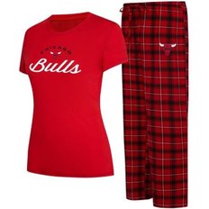 Underwear Women's College Concepts Red, Black Chicago Bulls Arctic T-shirt and Flannel Pants Sleep Set Red, Black Red/Black