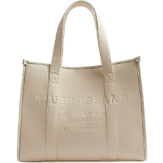 River Island Embossed Shopper Bag - Cream