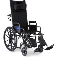 Wheel Chairs Medline Reclining Wheelchair w/ Desk-Length Arms, Nylon, 18"W Seat