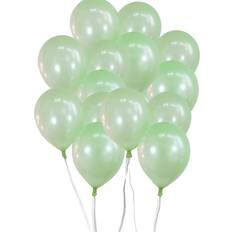 Shatchi Latex Balloons Metallic Light Green 10-pack