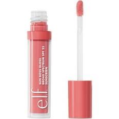 E.L.F. Sun Boss Gloss SPF 25, Pigmentiertes Lipgloss für ein Hochglänzendes Finish, Feuchtigkeitsspendende & Nährende Formel, Vegan & Tierversuchsfrei, Blush Much