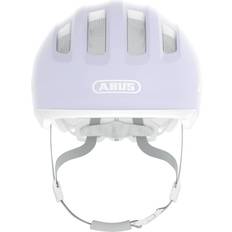 ABUS Kinderhelm Smiley 3.0 LED Fahrradhelm mit Licht Tiefe Passform & Platz für einen Zopf für Mädchen und Jungs pure Lavender, Größe
