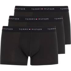 Tommy Hilfiger Baumwolle Unterhosen Tommy Hilfiger Three-Pack Stretch-Cotton Boxer Trunks Black